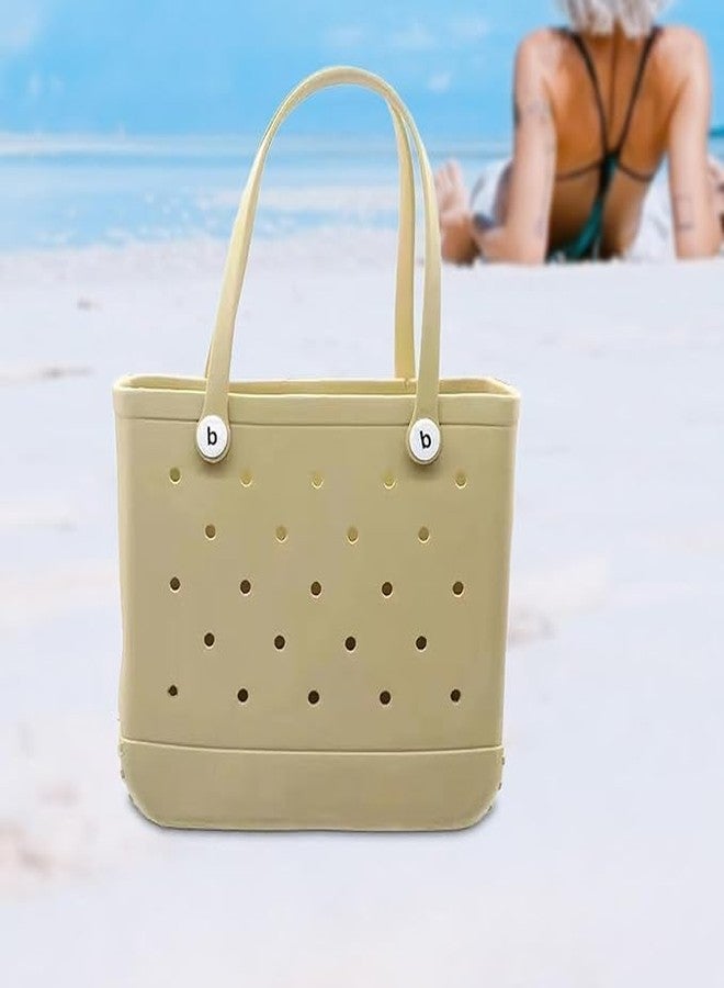 Swejos EVA Silicone Handbag Summer Beach Bag Waterproof Sandproof Outdoor Tote Bag Portable Travel Bag Beach Sports Waterproof Handbag (CR) - Image 2